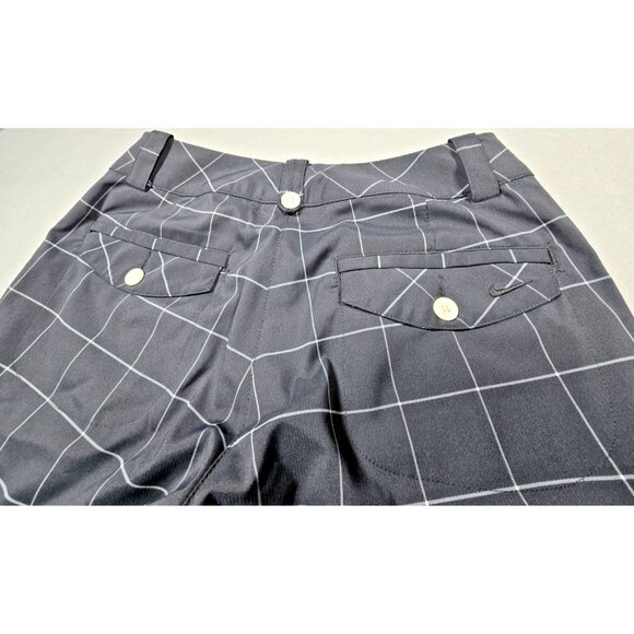 Nike Golf Dri-FIT Women’s Capri Pants Size 2 Black Striped Quick-Dry Sporty - Picture 10 of 16